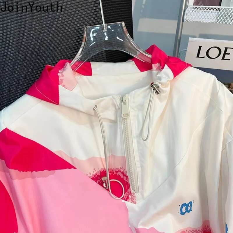 Streetwear Contrast Color Sweatshirts Women Clothing Fashion Korean Clothing Y2k Tops Hooded Casual Harajuku Hoodie Ropa Mujer