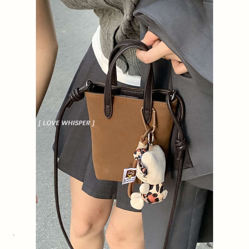 designer bag High-end Fashion Suede Handbag Mini Bucket Exquisite Cute Versatile Shoulder Crossbody Bag