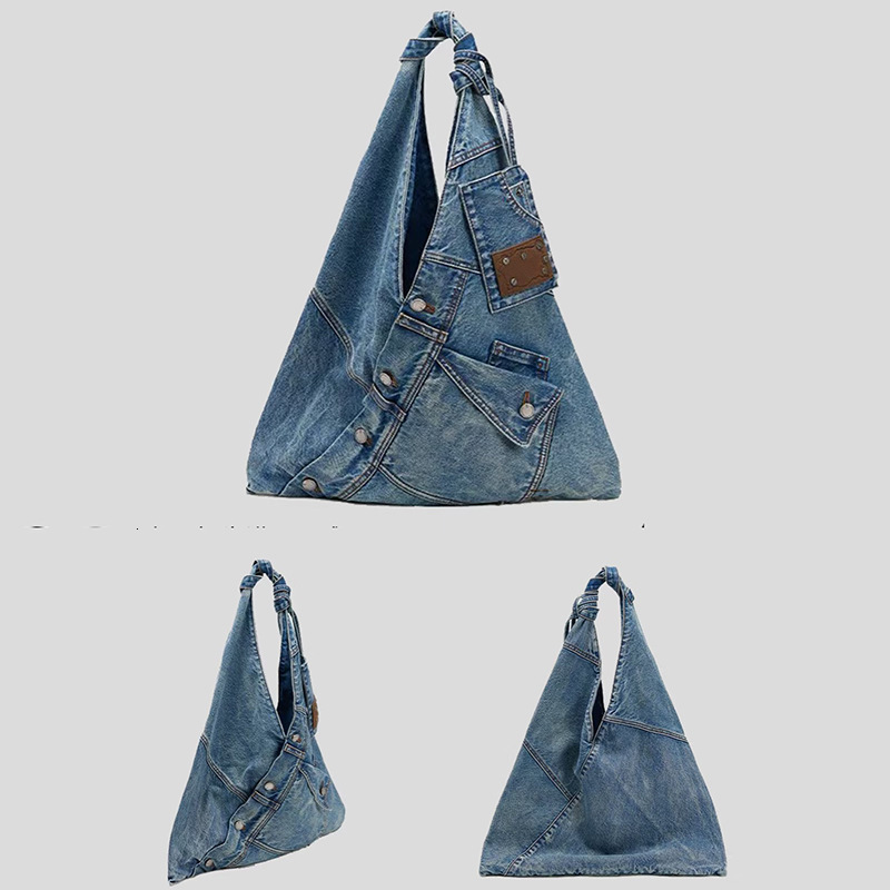 Free shipping designer bag Casual Large Capacity Bag for Women 2025 New Lightweight Versatile Washed Denim Tote Bag Commuter Shoulder Bag Lazy Style