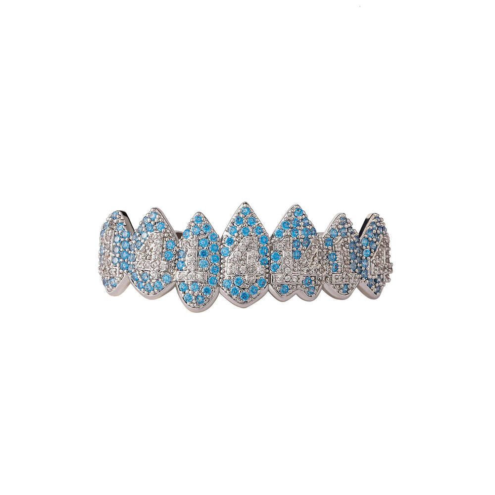 Full Dia Hip-Hop Brace Copper Inlaid Zircon HIPHOP Trendy Jewelry