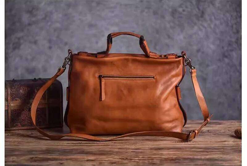 Vintage Designer Genuine Leather Men's Messenger Casual High Quality Soft Real Cowhide Outdoor Travel Work Shoulder Bag