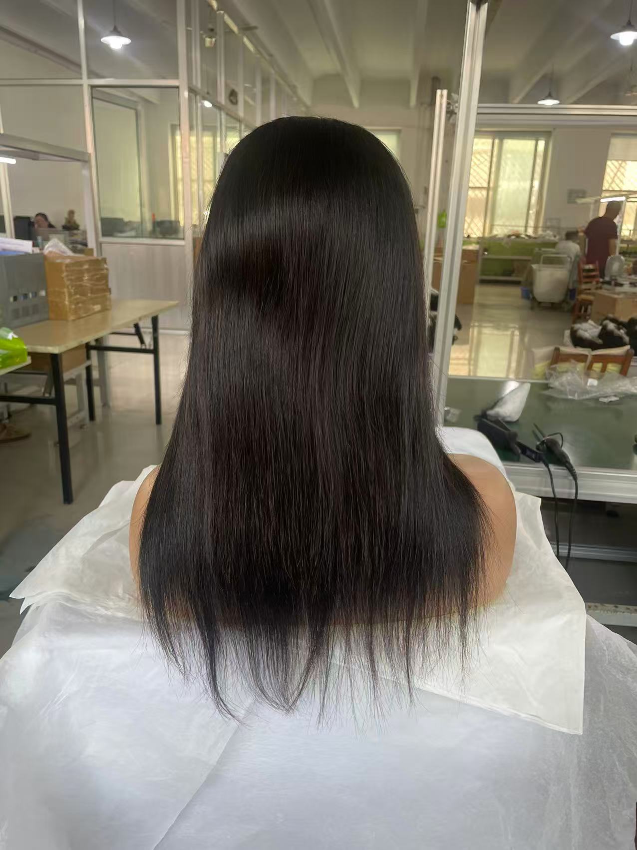 3/4 hair piece made Half Wig 100% Indian Remy Human Hair Silky Straight body wave brazilian human Hair wigs glueless natural color without headband