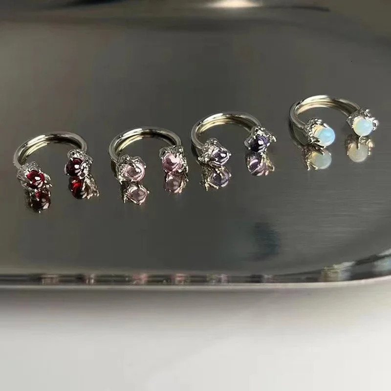CoolGirl Lip Piercing Lip Ring Dragons Claw Stone Steel C Shape Helix Earring Septum Piercing Labial Ring Body Jewelry 250617