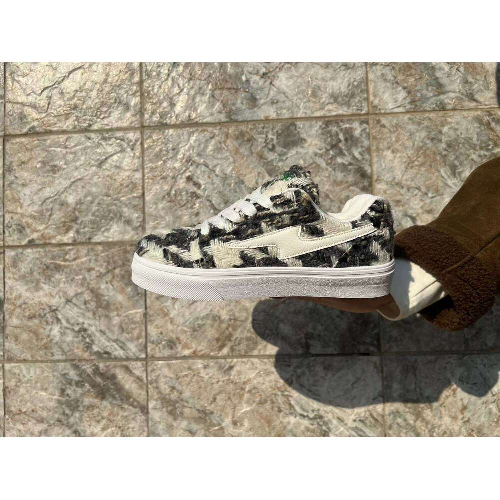 2024 Northern Wolf Country INS Style Niche Lightning Design Bread Shoes Men Ulzzang Trendy Student