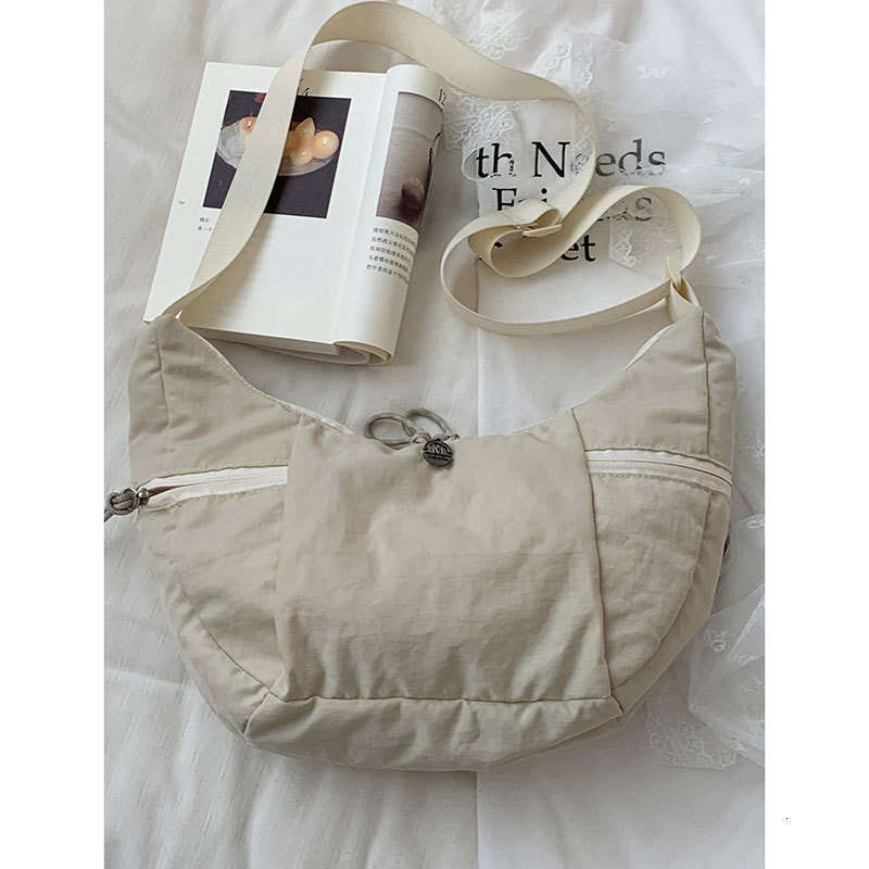 designer bag Korean Style Casual Canvas Artistic Niche Underarm 2025 New Simple Large Capacity Shoulder Crossbody Dumpling Bag