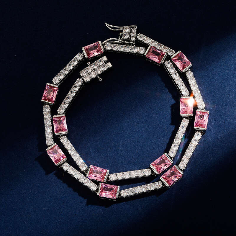 Jin Ao Fashion New Bamboo Knot Red Necklace Bracelet National Trend Rap Style Zircon Chain Unisex Summer Trendy Match