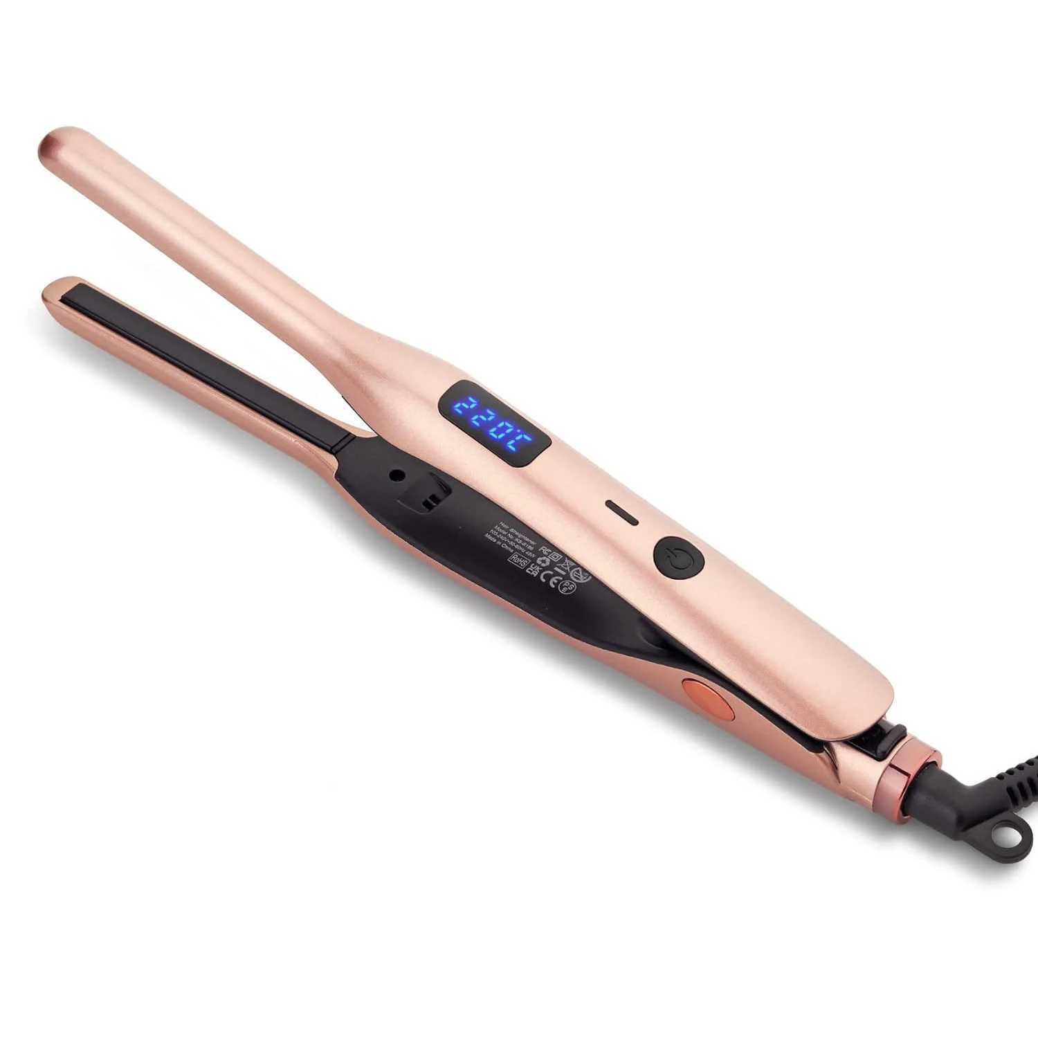 Mini Hair Straightener Pencil Straightener for Short Hair Beard and Pixies Straight or Tight Curler Adjustable TemperatureXJ250621