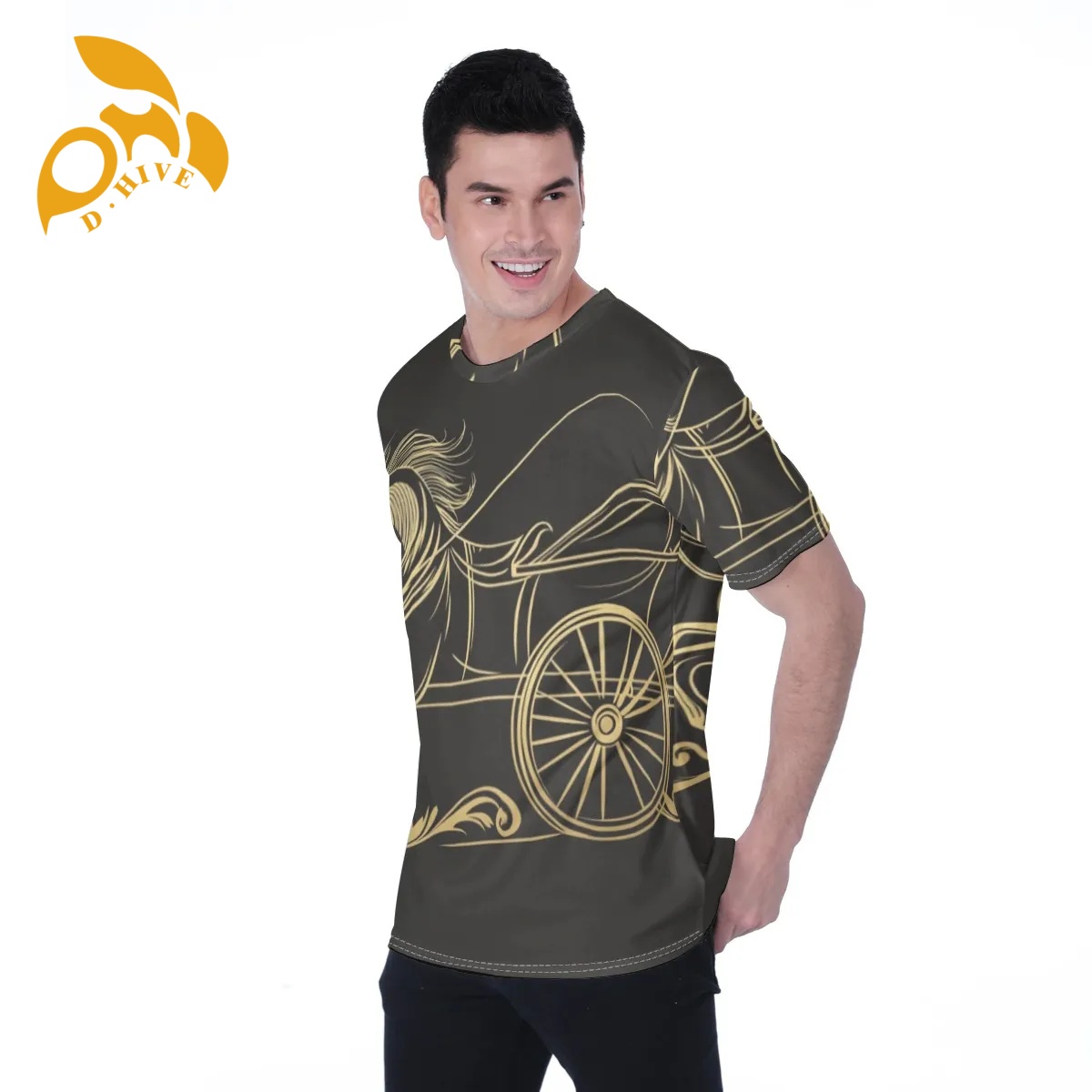 free shipping of customized fashionable All-Over Print Men's T-shirt | Birdseye with exquisite Round neck High-quality design Sports comfortable