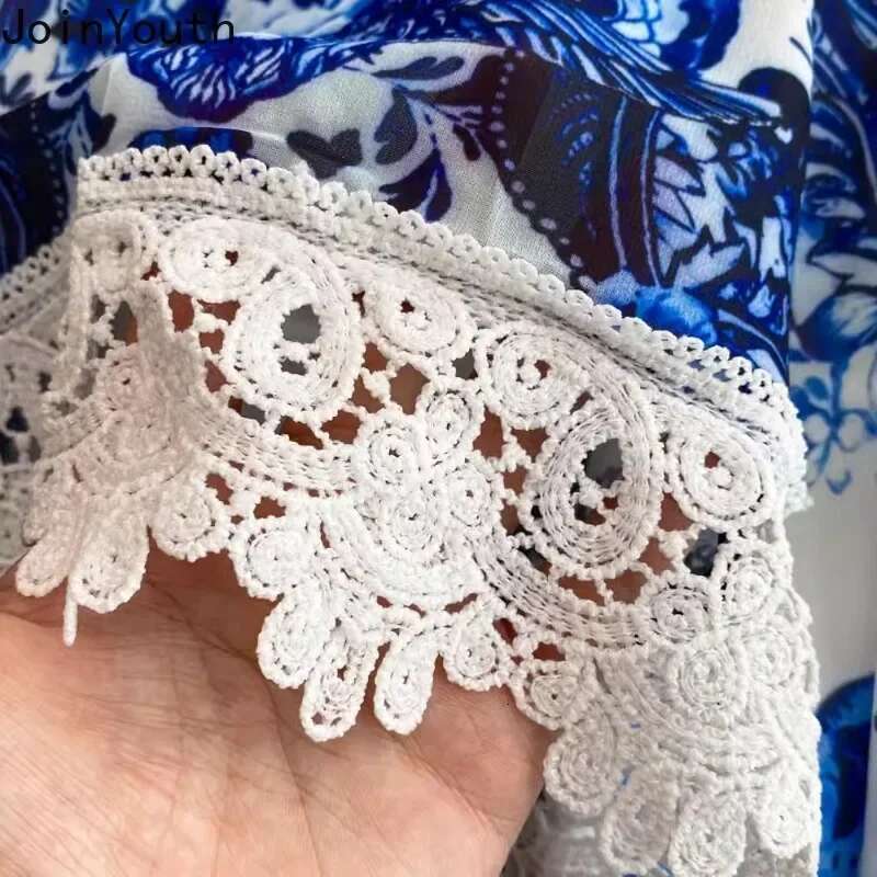 2025 Vestidos De Mujer Floral Dresses Women V-neck Slim Waist Lace Flare Sleeve Robe Femme Vintage Big Swing Elegant Maxi Dress