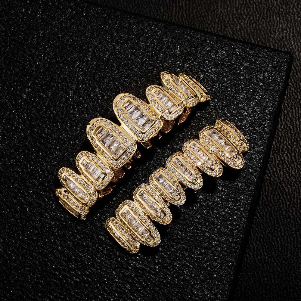 Jin Ao Hip-Hop Decorative Micro Paved Zircon Fang Set Braces Rap Trendy Fashion Accessories