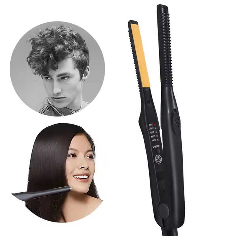 2 in 1 Hair Straightener Curler Ceramic Flat Iron for Short Hair Women and Men Beard StraightenerXJ250621