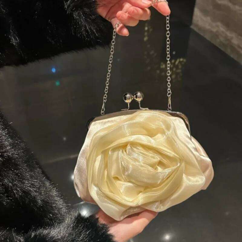 Designer Bag Silk Flower Evening Clutch Bags Women Handle Clutch Purses And Handbags Wedding Party