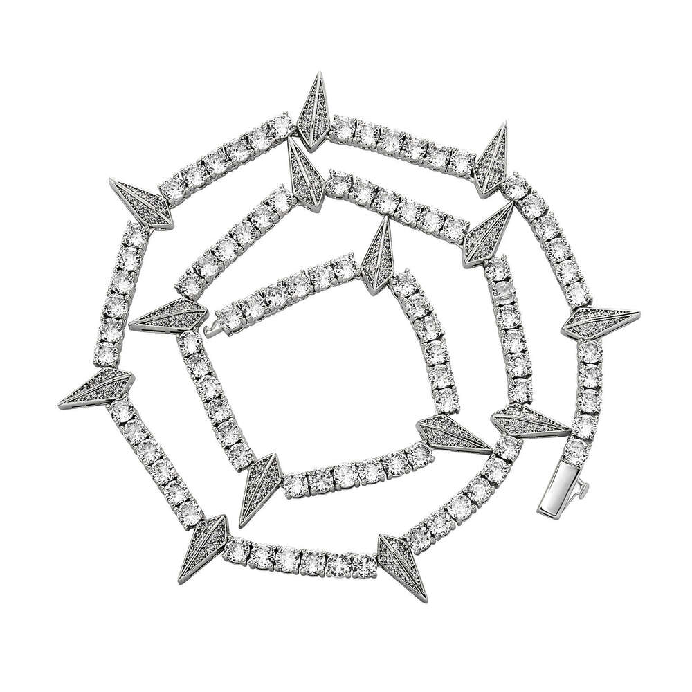Jin Ao Hip-Hop New Black Panther Style Wolf Tooth Necklace Niche Personality Trendy Men's Zircon Clavicle Chain