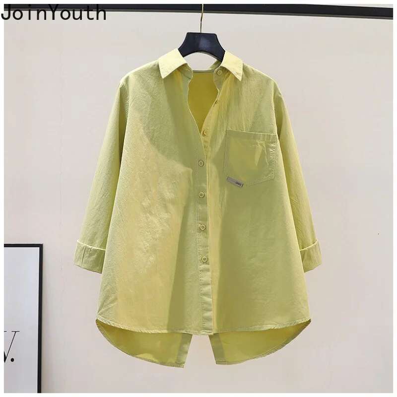 Korean Blouse Women Long Sleeve Loose Split Shirts Fashion Casual Irregular Blouses Oversized Tops 2025 Blusas Mujer De Moda