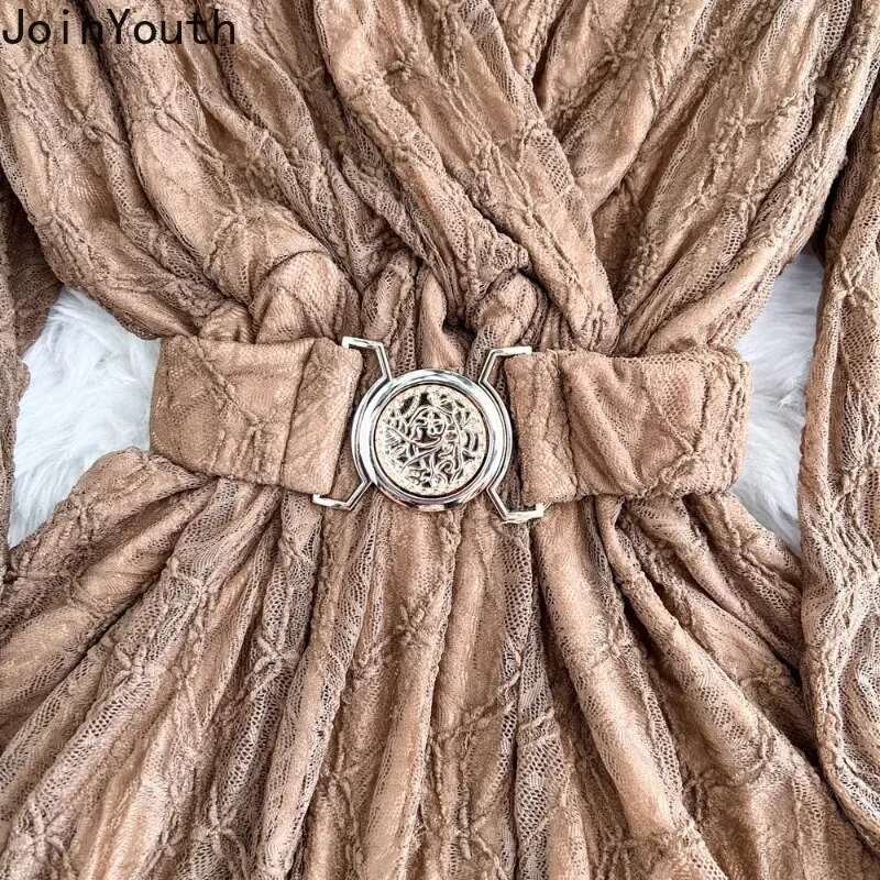 Women Clothing Skirt Outfits 2 Piece Sets V-neck Lantern Sleeve Slim Waist Tops High Waist Slim Fit Suit Fashion Temperament Set
