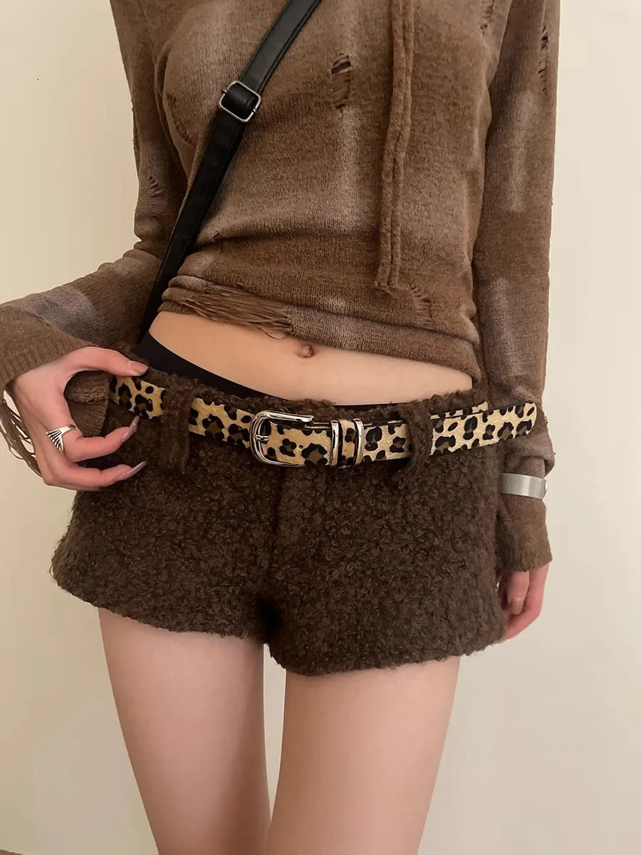 Fashion And Personality Belt Female n Feeling Small Leopard Print Snake Skin Cool N Spice Girl Style All-In-One Belt 250617