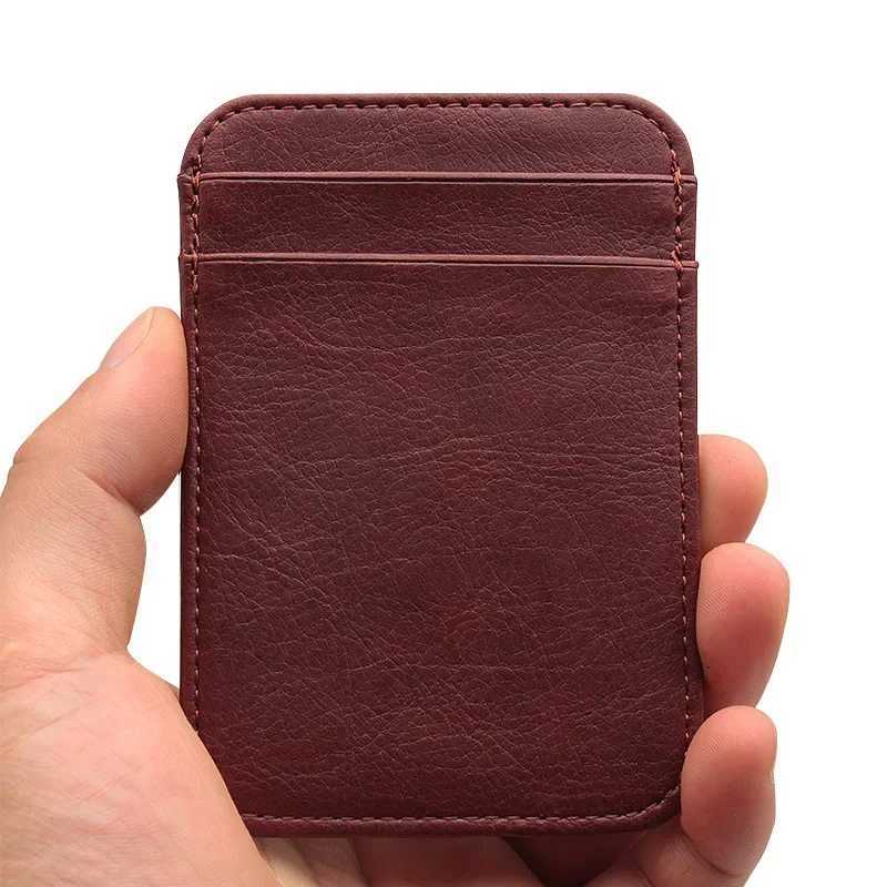 Thin Leather Men Wallet Credit ID Card Holder Purse Money Case for Men Women Fashion Card Bag 11.5x8x0.5cm Z250621