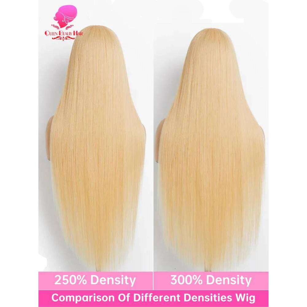 38 Inches 250 Density 360 Straight Frontal Wig 13x4 13x6 Blonde 613 Lace Front Human Hair Wigs For Women