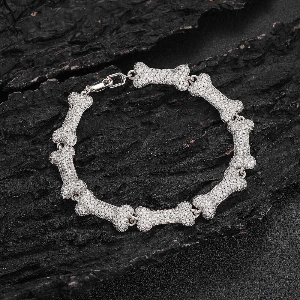 New Hip-Hop Skull Necklace 10mm Full Zircon Clavicle Chain Personality Trendy Brand Unisex Bracelet Jewelry a1cb