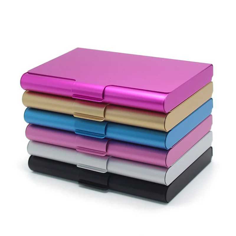 Multifunction Stainless Steel Card Holder Aluminum Alloy Business Card Case Fashion Bank Credit ID Card Wallet Storage Box Z250621