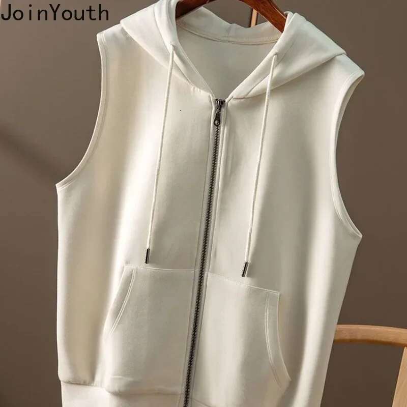 Fashion Sweatshirts Women Clothing Hooded Zipper Sleeveless Casual Hoodies Y2k Tops Streetwear Korean Vest Coat 2025 Ropa Mujer