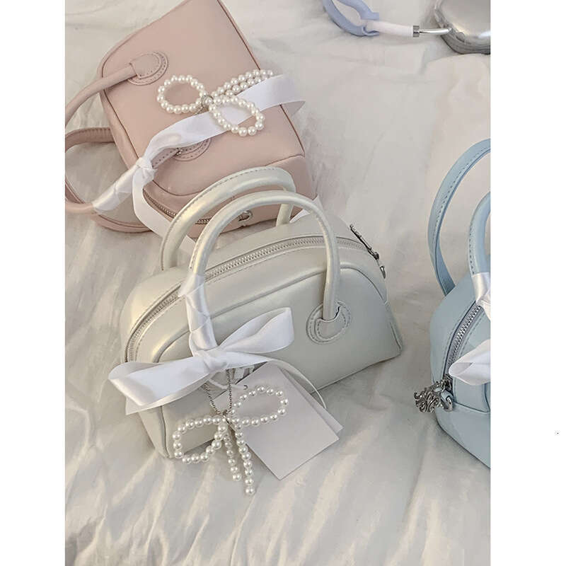 Korean Style Handheld Bowling Ball designer bag Women's 2024 New Trendy Fashion Versatile Crossbody Small Square Bag
