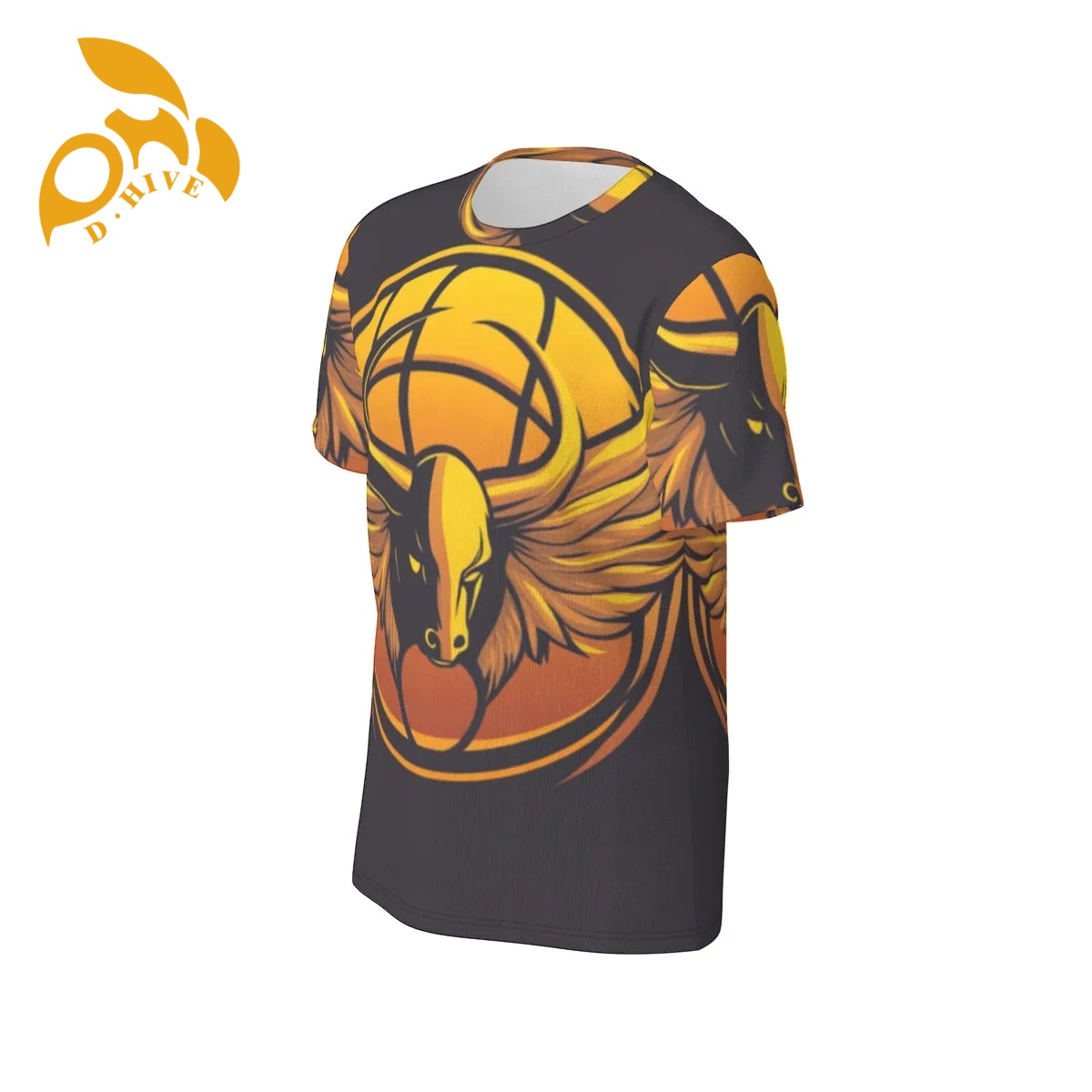 free shipping of customized fashionable All-Over Print Men's O-Neck T-Shirt | 190GSM Cotton | Birdseye with exquisite Round neck comfortable High