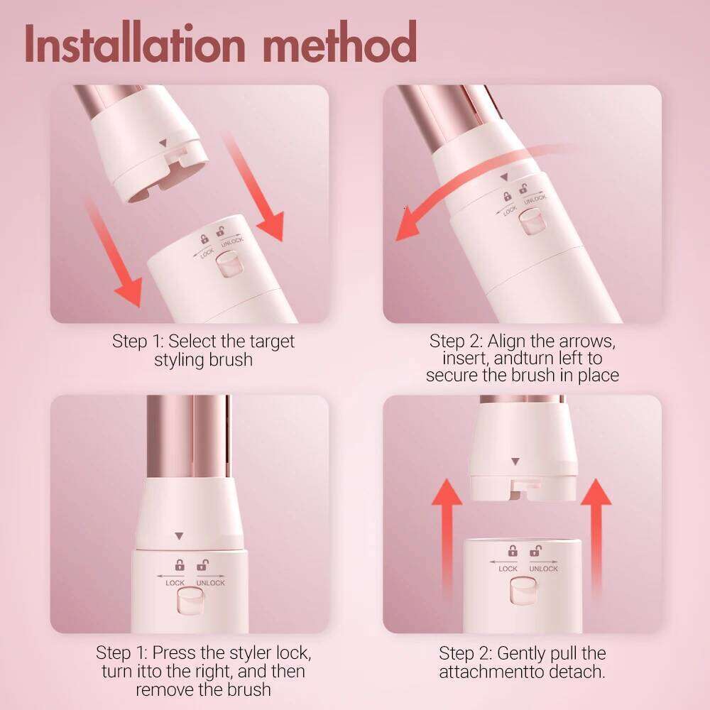 Hair Dryer Brush Detachable 5-In-1 Styling Drying System, Fast Drying, Curl Smoothing And Styling, Automatic Curling Iron