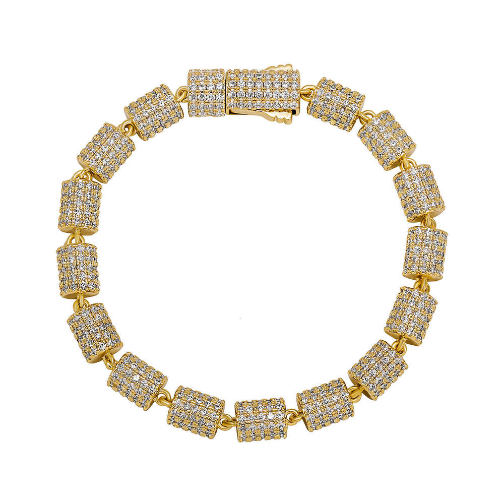 New Spring Buckle Full Zircon Bamboo Knot Bracelet Necklace Set Fashionable Women's Personality Trend