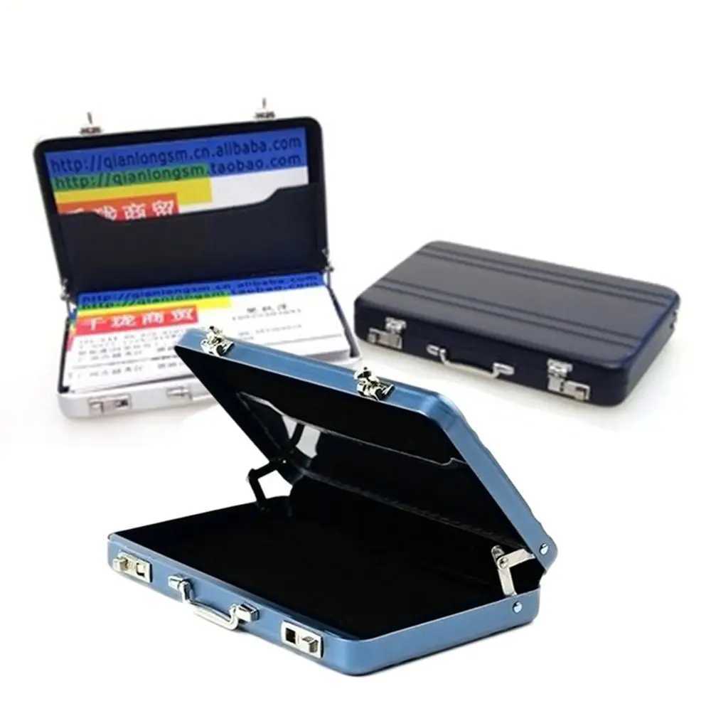 Mini Suitcase Bank Card Box For Men Aluminum Metal Business ID Case Women Jewelry Organizer Fashion Accessories Z250621