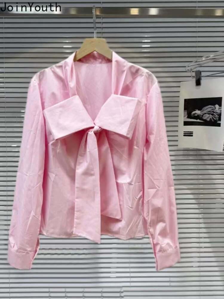Women Clothing White Blouses Crop Tops Bandage Bow Long Sleeve Shirts Fashion Casual Sweet Summer Blouse Camisas De Mujer 63c636