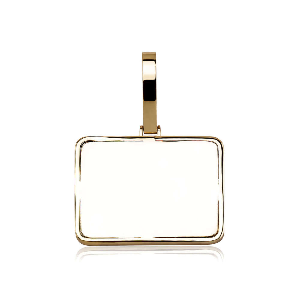 Jin Ao Hip-Hop Square Full Dia Letter Pendant Necklace Unisex Personality Trendy Accessories