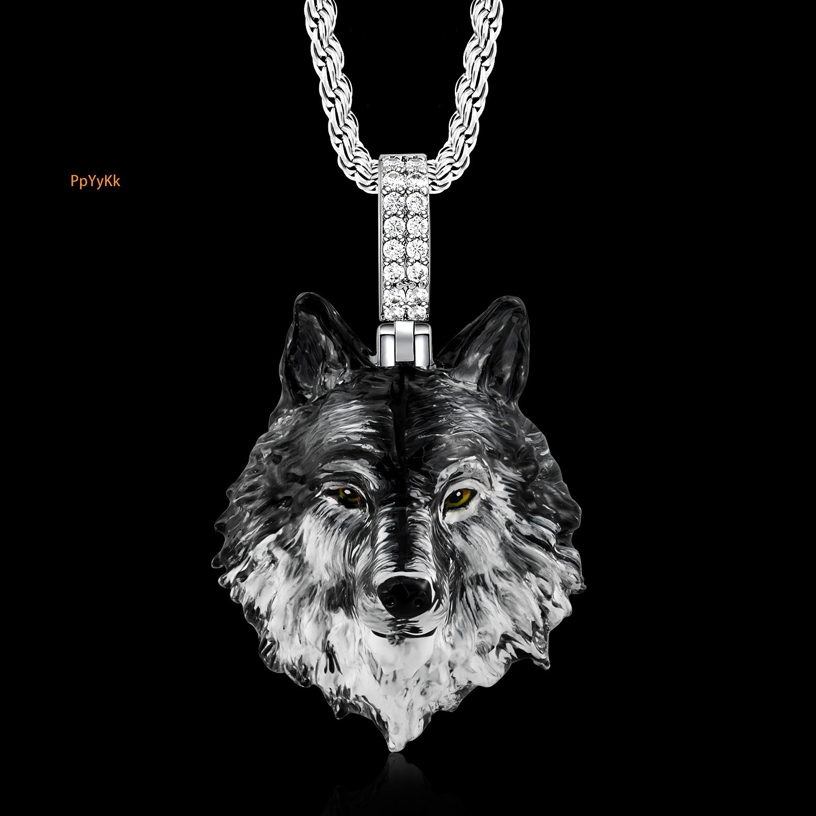 Luxury Jewelry Nordic Hip Hop Men's Viking Wolf Head Pendant Bold Unique Trendy Premium Statement Necklace