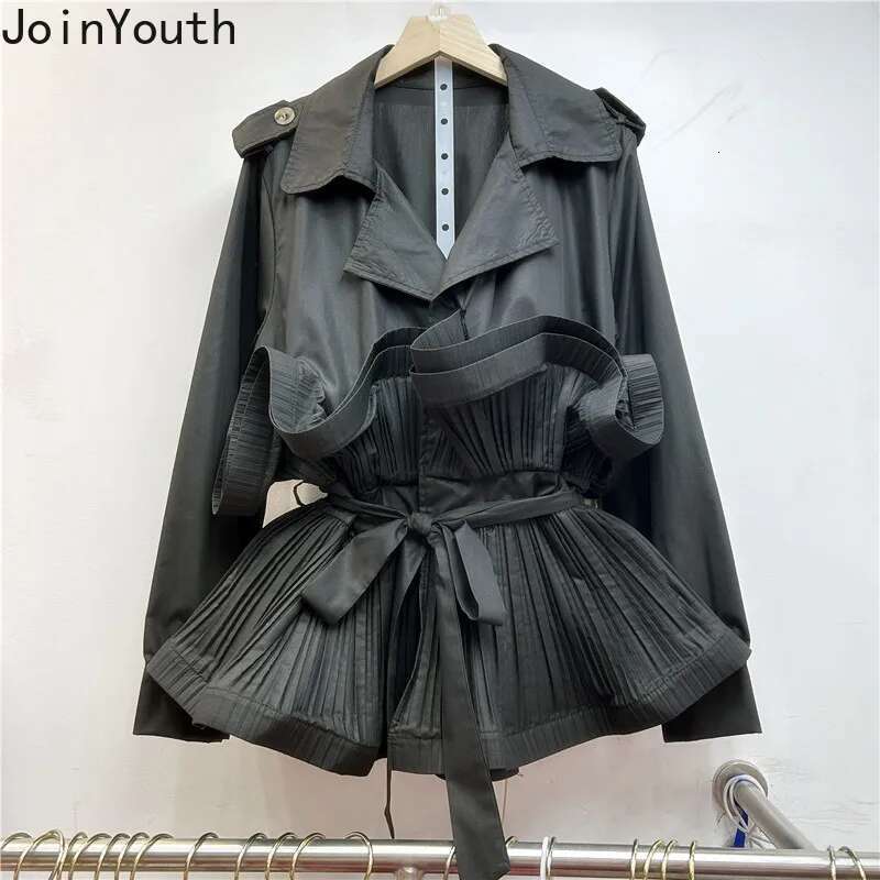 2025 Camise De Mujer Fashion Blouse Jackets Womens Clothing Bandage Slim Waist Shirts Folds Ruffles Blouses Temperament Tops