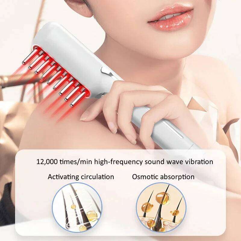 LED Red Light Scalp Brush For Spa Anti Loss Care Electric Hair Growth Massage Comb Microcurrent Head Skin Applicator