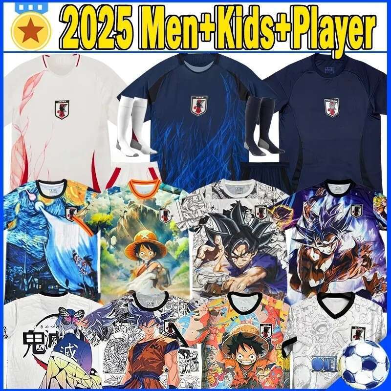 25 26 Soccer Jerseys Home Away JaPaN Soccer Jerseys version Long sleeve 24 25 26 Kami cartoon YEARS AYASE K.NAKAMURA OGAWA MINAMINO KAMADA Kids kits football
