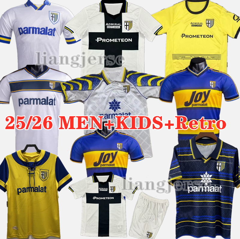 2025 Parma soccer Jersey 95 97 98 99 00 01 02 03 Parma Retro BAGGIO CRESPO CANNAVARO STOICHKOV CANCELLIERI ALMQVIST CHARPENTIER KOWALSKI DELPRATO 25 26 Football shirt
