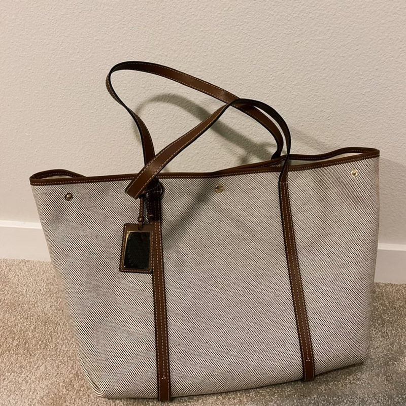 Free shipping designer bag 2025 Spring Summer New Casual Versatile Canvas Tote Bag Large Capacity Commuter Mommy Bag Women Bag Personality Trend