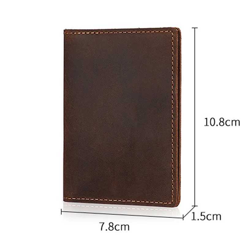 Handmade Kredi Kartlar Czdan Vintage Stil Minimalist Deri Kredi Kart Tutucu Czdan Erkekler iin Koruyucu Klf Z250621