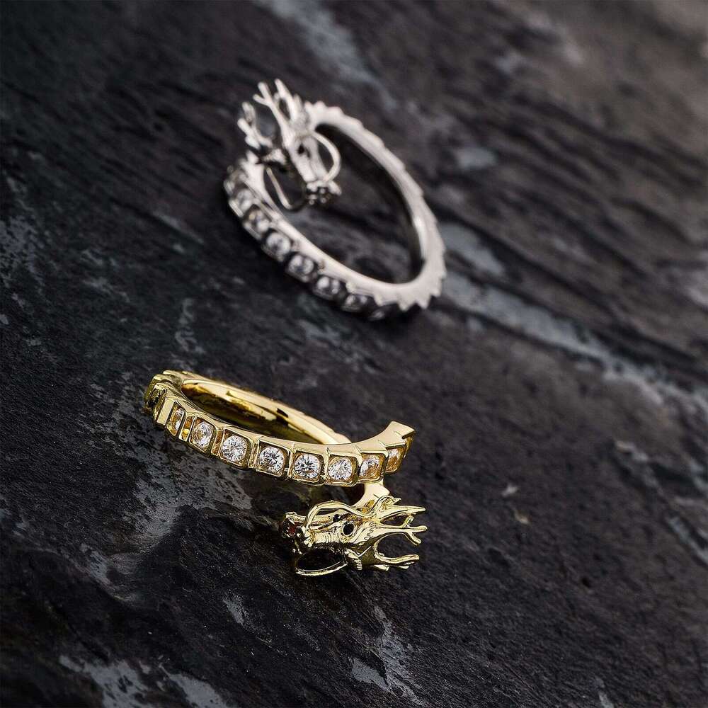 Jin Ao National Trend Three-Dimensional Dragon Chinese Style Hip-Hop Open Ring for Men and Women Daily Personality Trendy Match