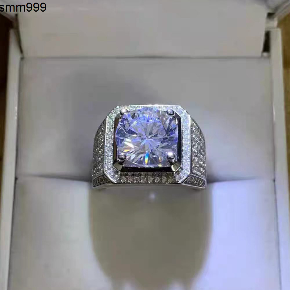 Customized Jewelry Set Gold Plated Ring Diamond Ring Sterling Silver 925 1ct Moissanite Men Ring