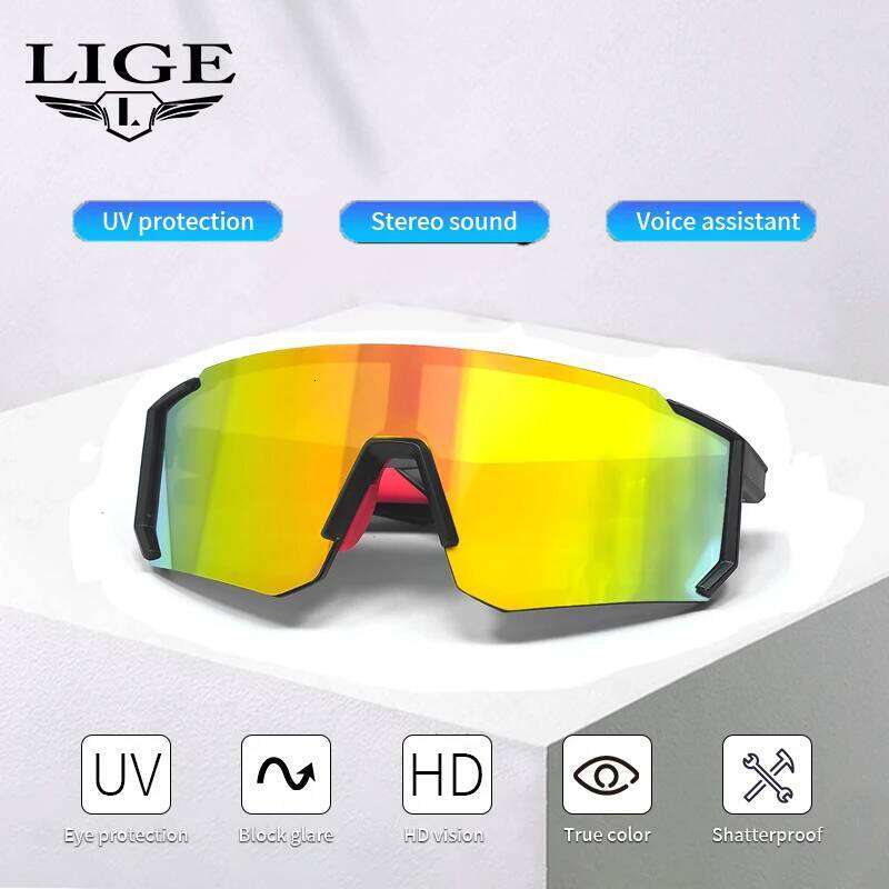 Smart Cycling Sport 100+ Online Language AI Automatic Dialogue Translation Bluetooth Glasses With Speaker UV Protection