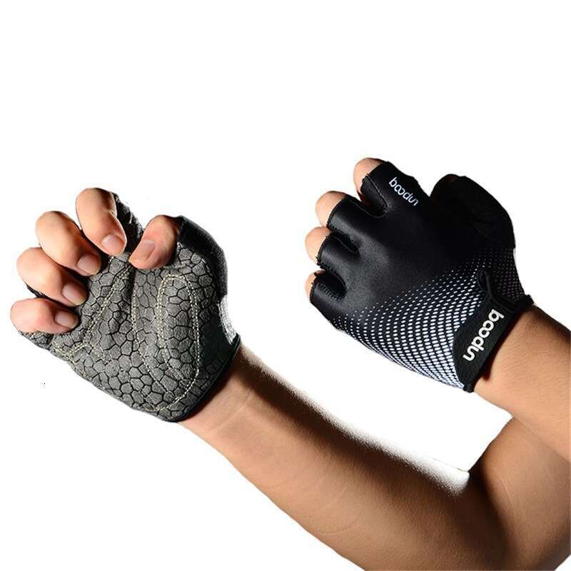 Outdoor fitness gloves horizontal bar anti-cocoon silicone printing anti-slip half finger fitness gloves