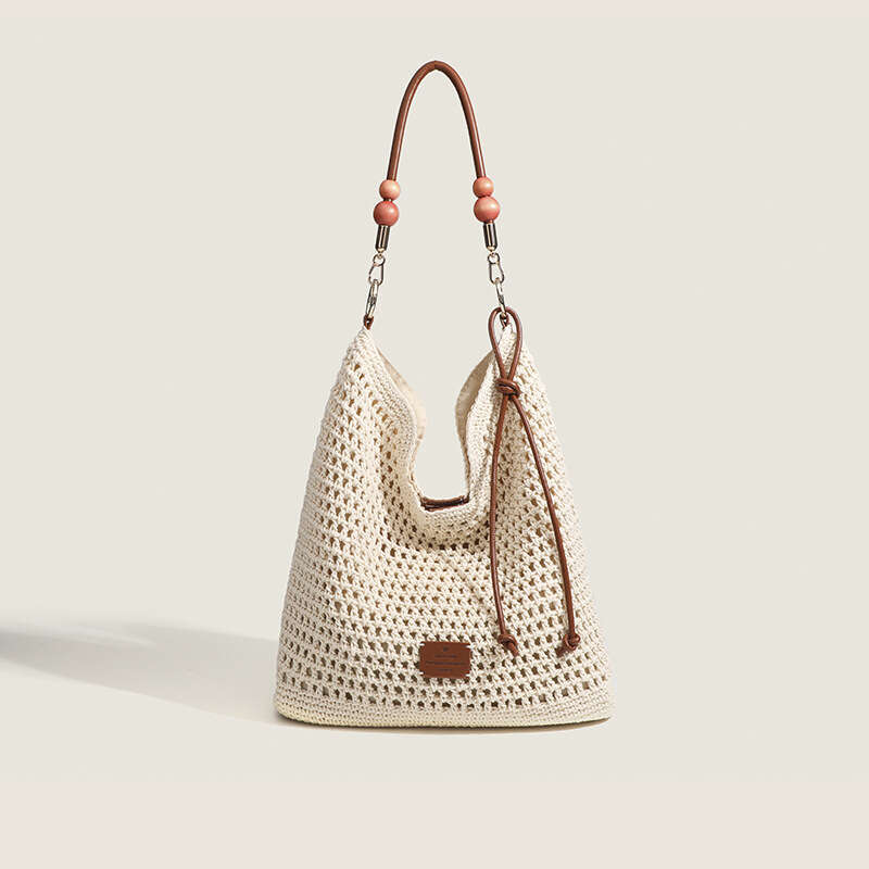 Shanxia Nanfeng Woven for Women, Beach Vacation Style, Imitation Rattan Tote Bag, Large Capacity Yarn Straw Bag