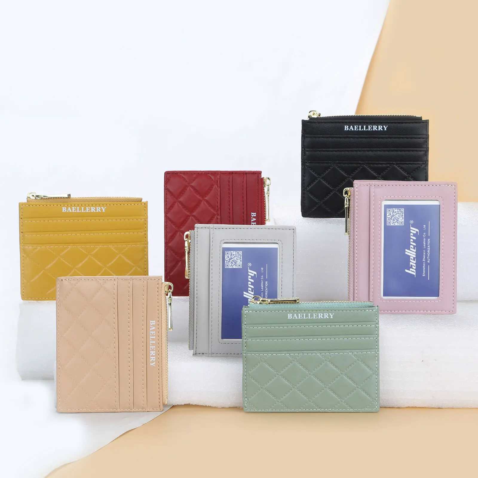 New Mini Women Wallets Card Wallets Slim Zipper PU Leather Top Quality Fashion Female Purse Card Holder Wallet Z250621