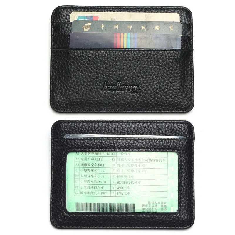 New Mens Wallet Male Thin Mini ID Holder Small Cardholder Purse For Women Men Business Card Wallet Z250621