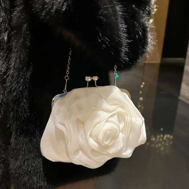 Designer Bag Silk Flower Evening Clutch Bags Women Handle Clutch Purses And Handbags Wedding Party