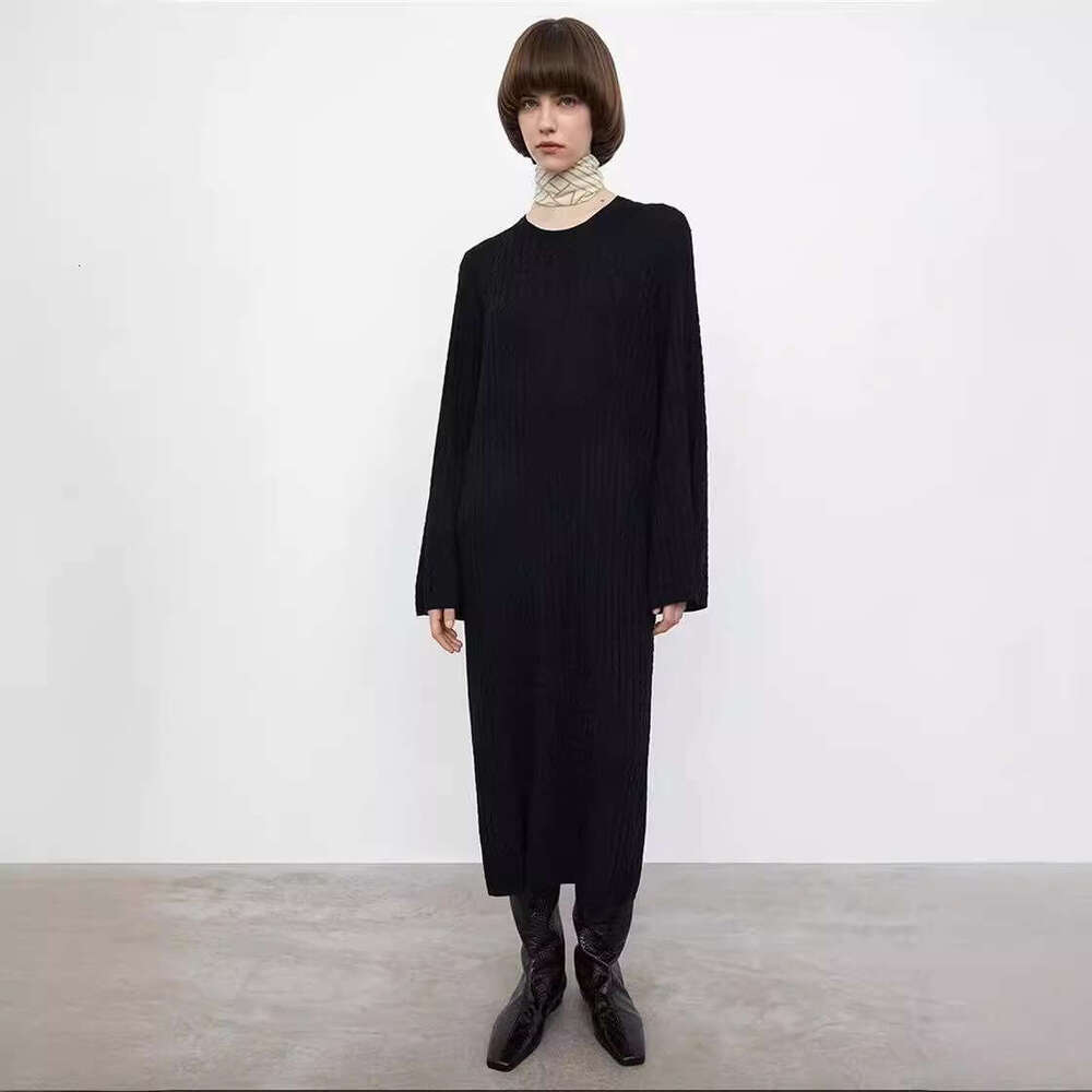 White Skirt Maxi Skirt Nordic Series Minimalist Lazy Loose Cable Knit Long Wool Dress Long Skirt