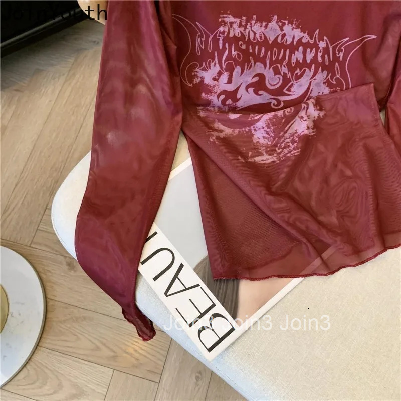 Women Clothing Sexy T Shirts Gauze Slash Neck Tunic Print Tees Y2k Tops Fashion Summer T-shirt Suit Casual Korean 2 Piece Set
