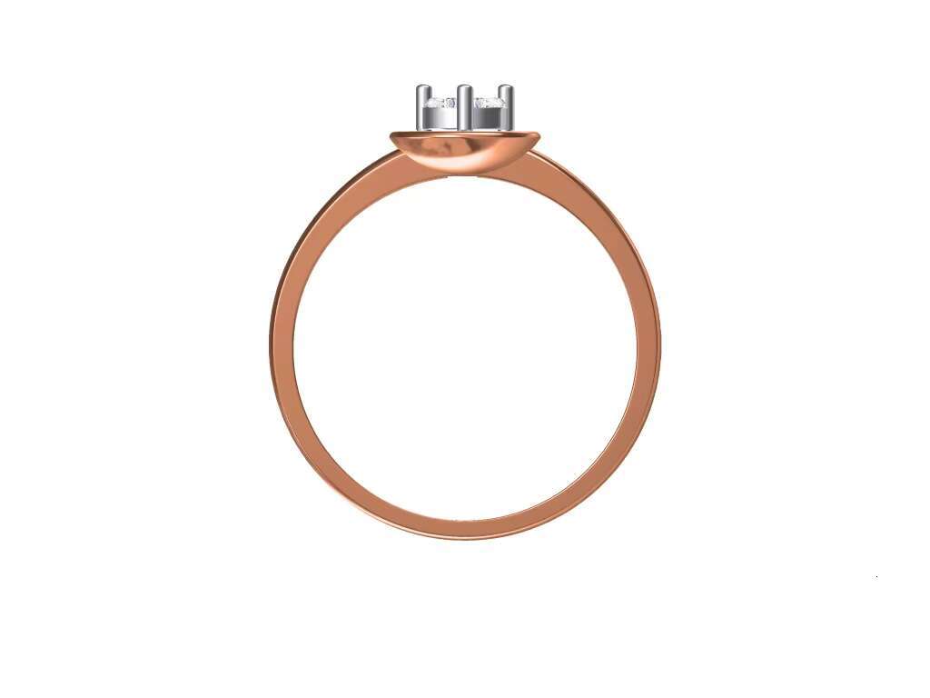 High Premium Quality Cheap Price High 18K Rose Gold Plated Diamond Engagement Ring Elegant Design Anniversary